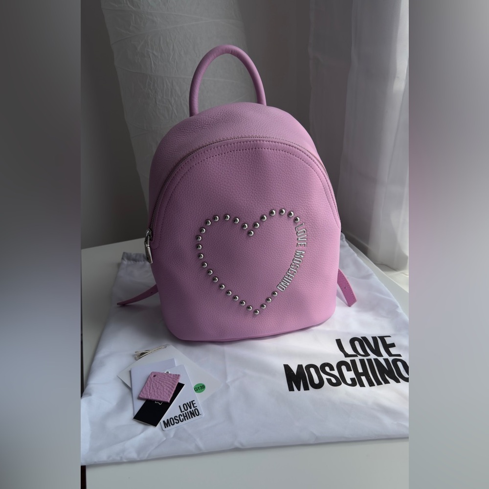 love Moschino leather backpacks